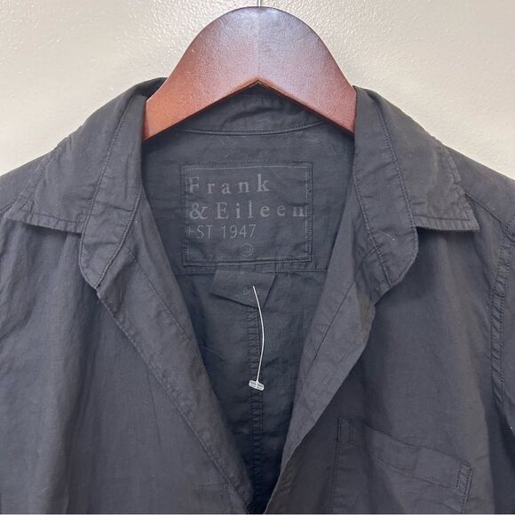 Frank & Eileen Barry Cotton Voile Button Up Black XXS - Picture 7 of 7